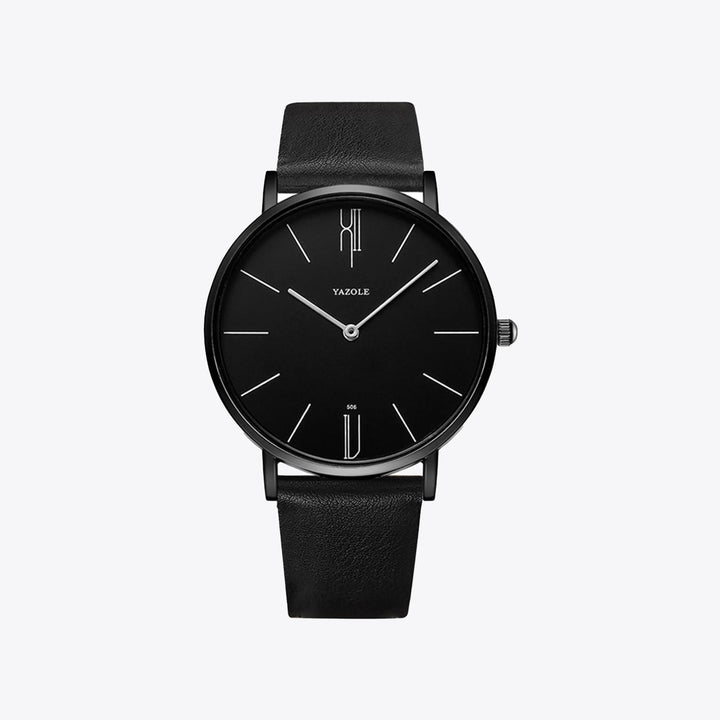 Luxuriöse Herren Armbanduhr mit Lederband in Geschenkbox. Elegantes Geschenk für den Mann.