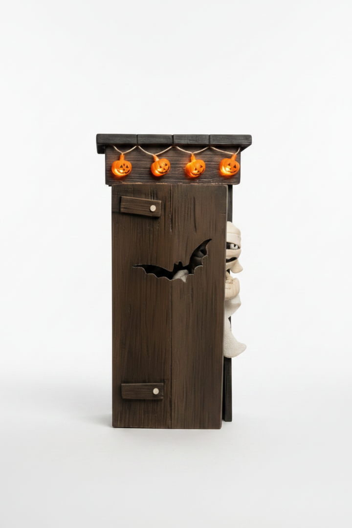 Gruselige, animierte Halloween Mumie mit Bewegung & Soundeffekten als Partydeko für die Halloween Party.