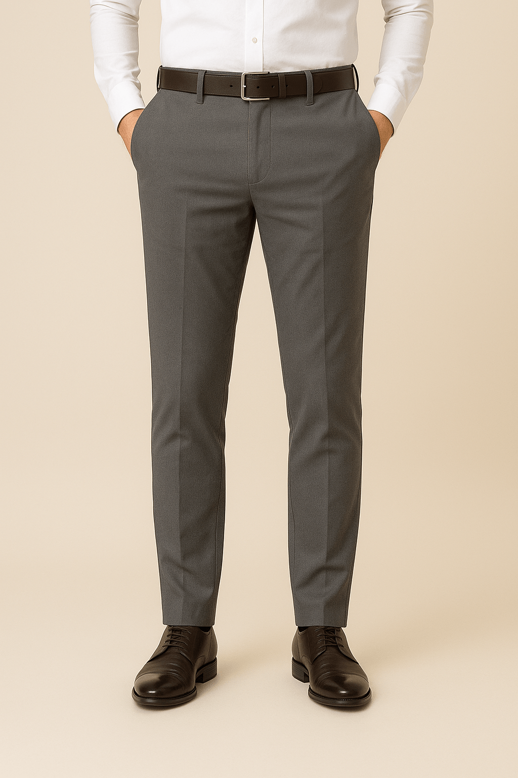 Vielseitige Slim Fit Herrenhose: Stretch-Stoff, schmal geschnitten, komfortabel. Perfekt für Büro, Business, Alltag.