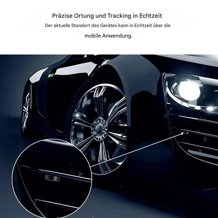 Smartphone-Ansicht zeigt Mayer GPS Tracker-Position in Echtzeit für maximale Sicherheit.