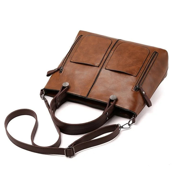 Damen Organizer Tasche aus hochwertigem PU-Leder, als Schultertasche oder Handtasche nutzbar.