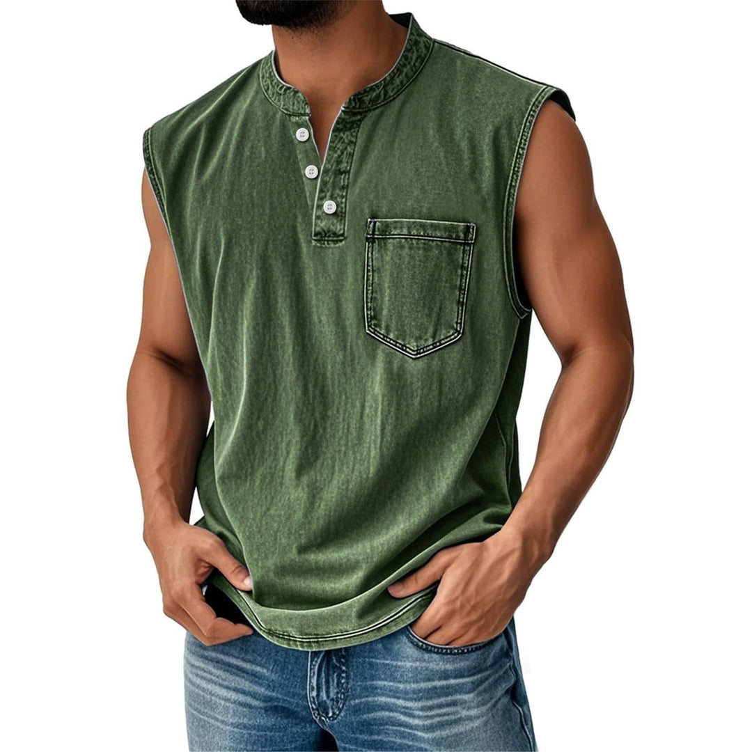 Elegantes Herrenhemd, kurzärmlig, mit Polokragen und Brusttasche, perfekt für Sommeroutfits und Urlaub.