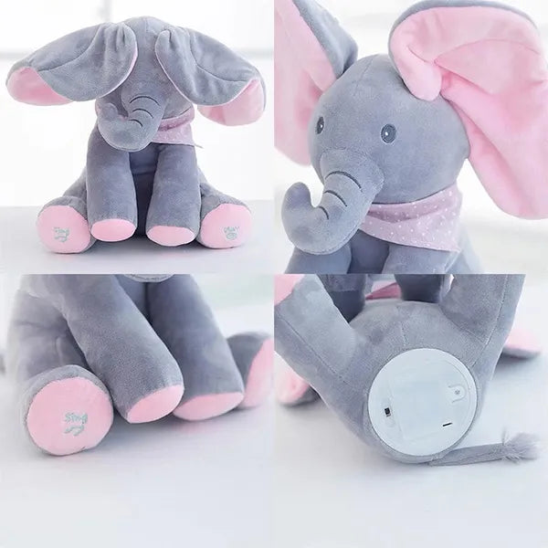 Musikalischer Plüschelefant Elefant Ellie, singt mit Wackelohren, unterhält Babys und Kinder spielerisch.