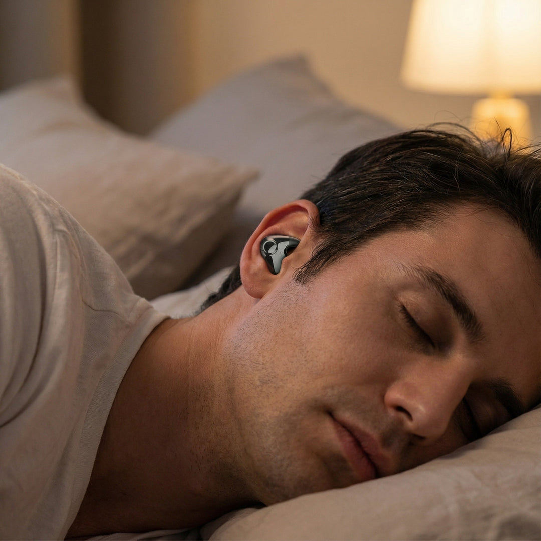 Bequeme ultraflache In-Ear Schlafkopfhörer für maximalen Komfort beim Schlafen, Musik hören & Telefonieren.