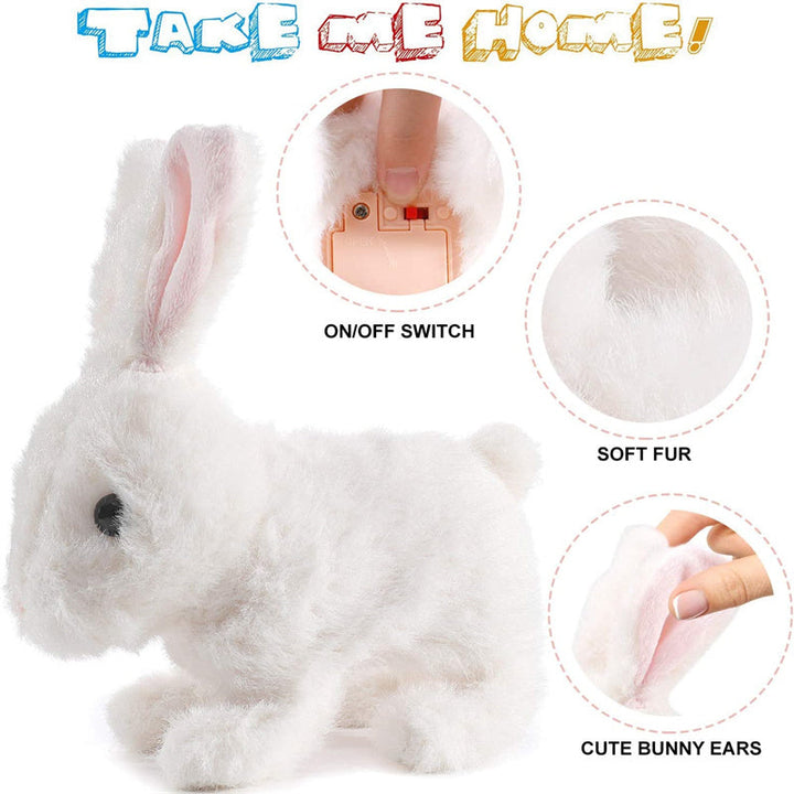 Geschenk Plüschhase Verpackung: Interaktives Kuschelhäschen im Geschenkkarton. Perfektes Unisex-Spielzeug für Kinder.