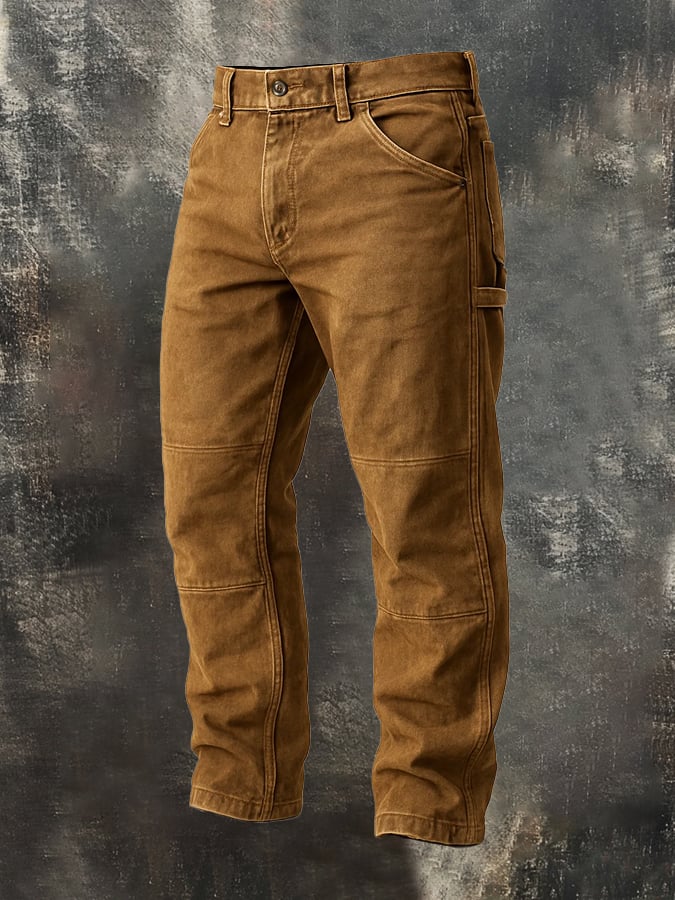 Bequeme Herren Casual Hose mit Regular Fit, Retro-Elementen, Stretch & knitterarm für hohen Tragekomfort.