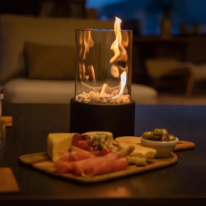 Lumora Öllampe, Glaslampe & Metalllampe, ideal als stilvolle Ambientebeleuchtung im Raum.