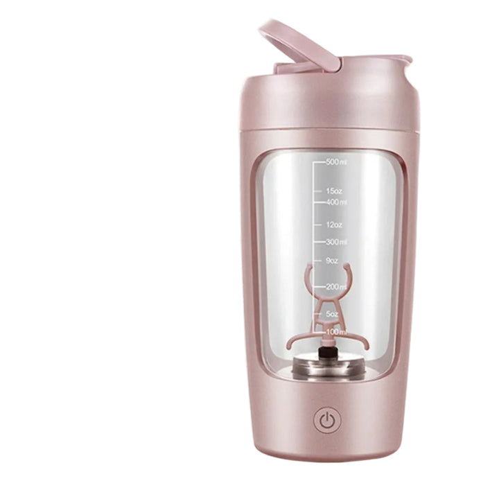 Auslaufsicherer elektrischer Protein-Shaker, USB-betrieben, ideal für Sportnahrung und mobile Nutzung.