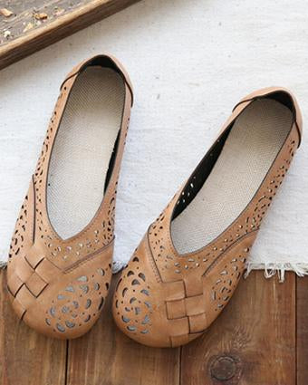 Gesamtansicht: Perforierte Damen Ballerinas, luftig, leicht & bequem. Perfekte Slip-On-Schuhe.