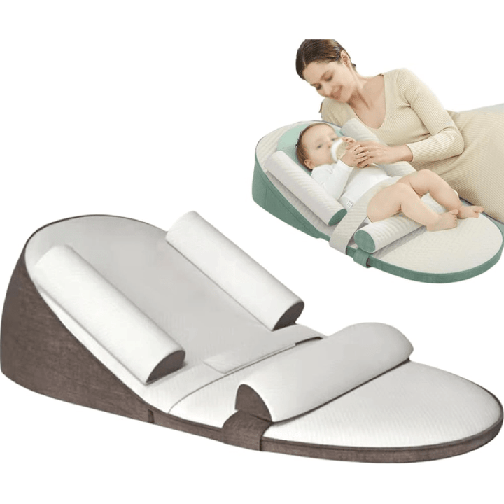 Baby Seitenschläferkissen mit Anti-Reflux-Neigung für Neugeborene, hypoallergen & atmungsaktiv für gesunden Babyschlaf.