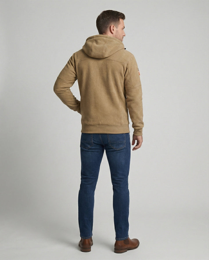 Herren Freizeitjacke SlimFit, Kapuzenjacke mit Reißverschluss. Vielseitig, komfortabel und stilvoll für den Alltag.