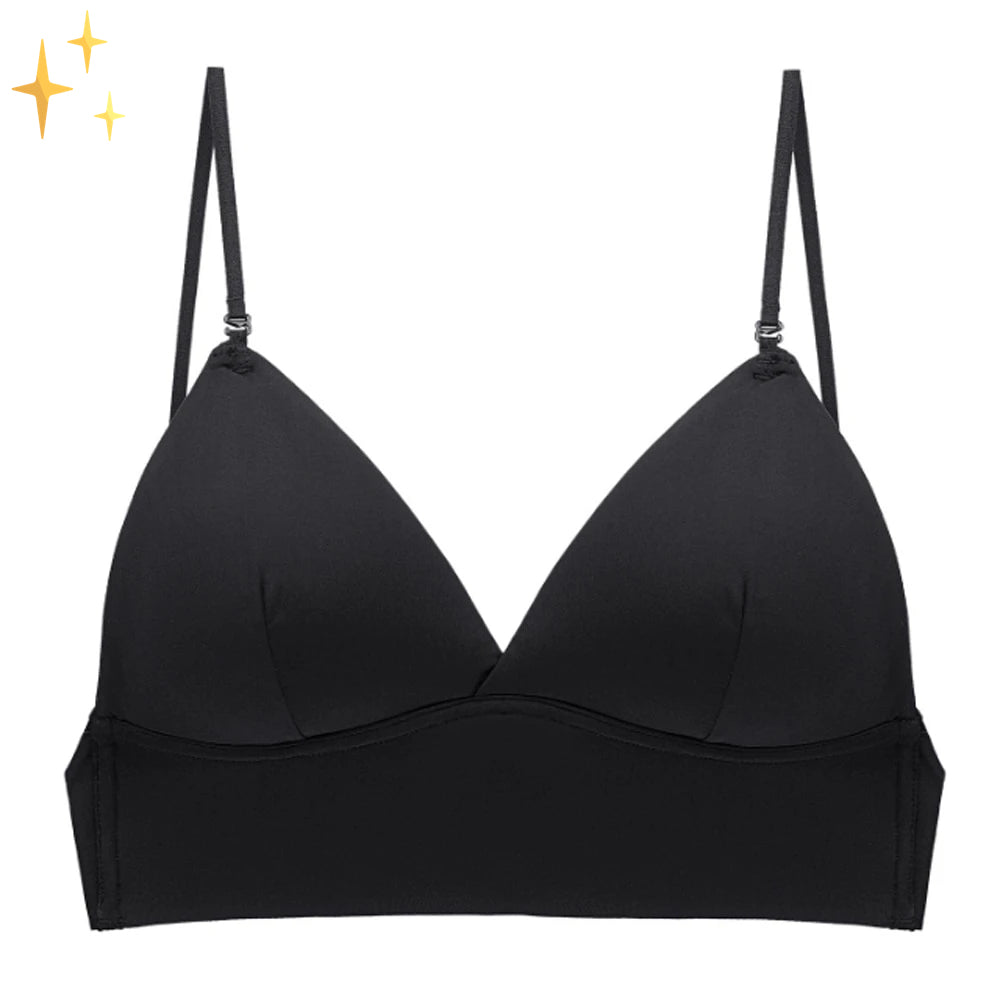 Verstellbarer Damen Sommer BH, rückenfrei & nahtlos. Bietet starken Halt für tiefe Rückenausschnitte.