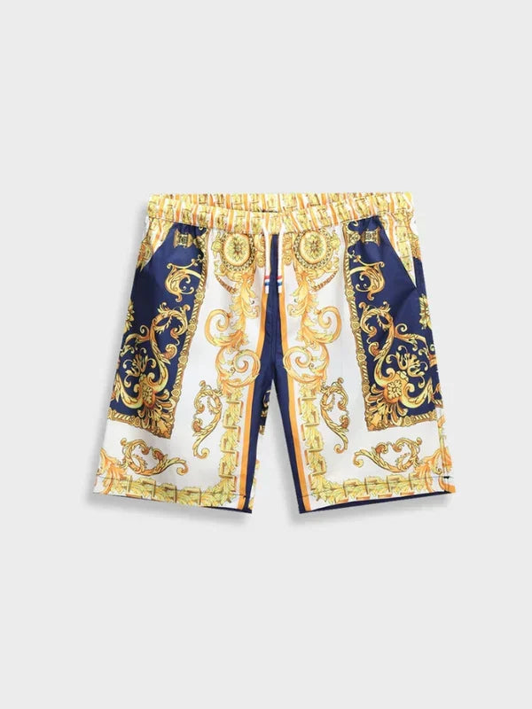 Dieses Herren Sommer Set im Barock-Design kombiniert Komfort und Eleganz; stilvolle Herrenmode.