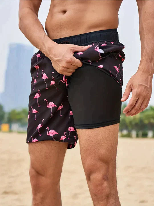 Herren Badehose mit integrierter Handytasche, schnelltrocknend für Strand & Urlaub.