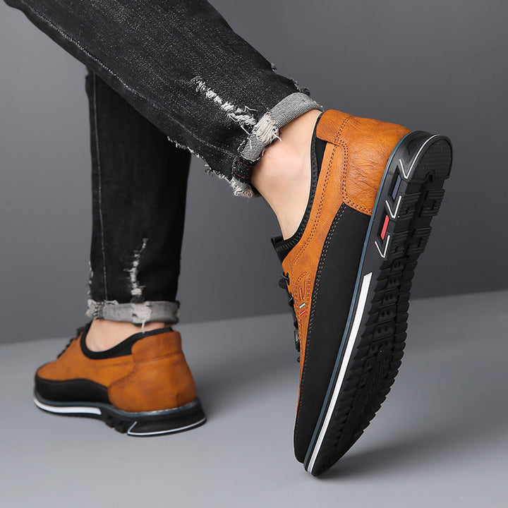 Braune Komfortschuhe für Herren, elegant und vielseitig kombinierbar.