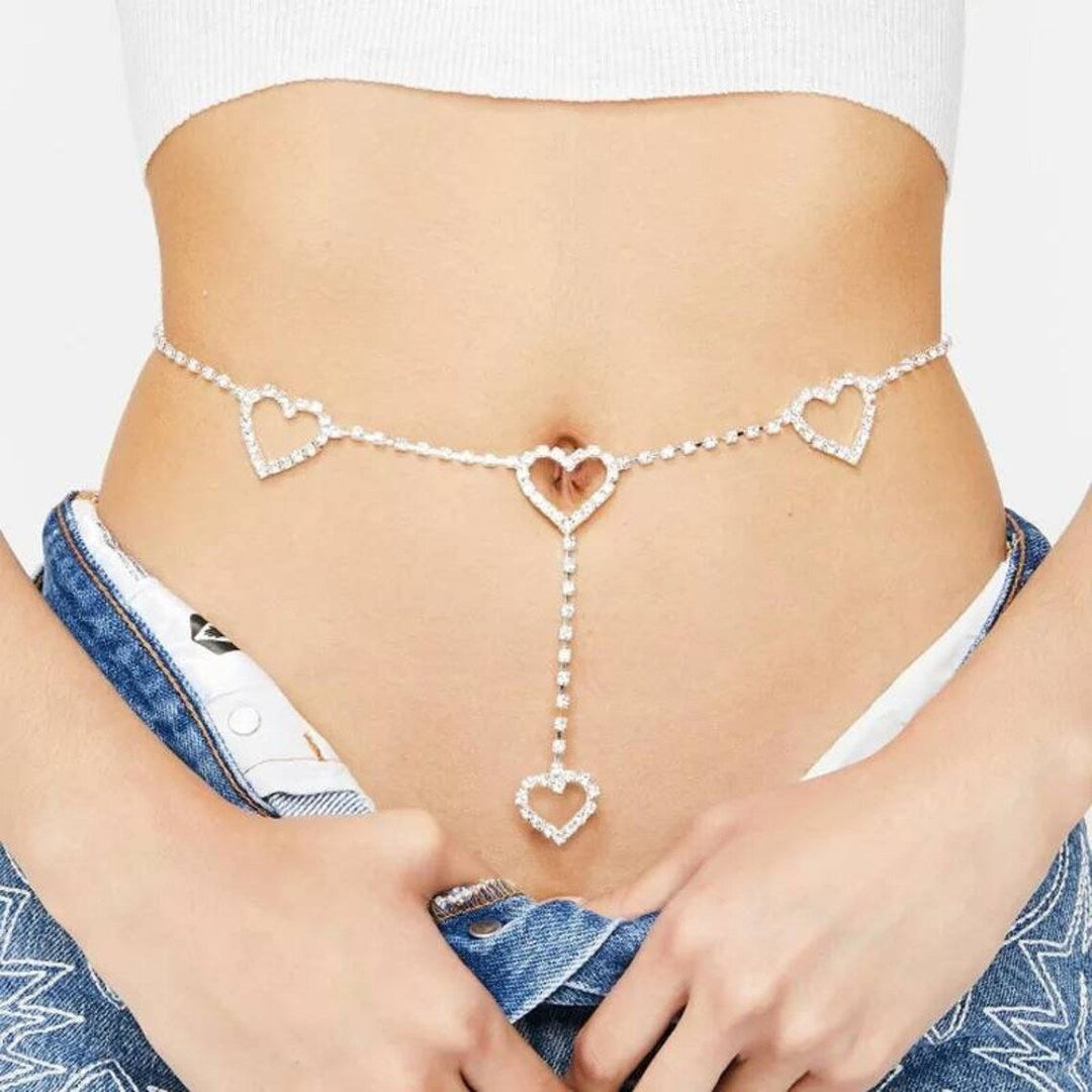 Damen Taillenkette in Gold, feines Gliederdesign, eleganter Gürtel für Abendgarderobe.