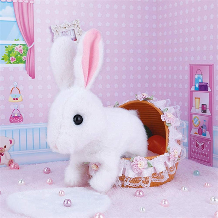 Unisex Kuschelhase stehend: Interaktiver Plüschhase für Kinder, braun mit weichem Fell, als Spielzeug & Geschenk.