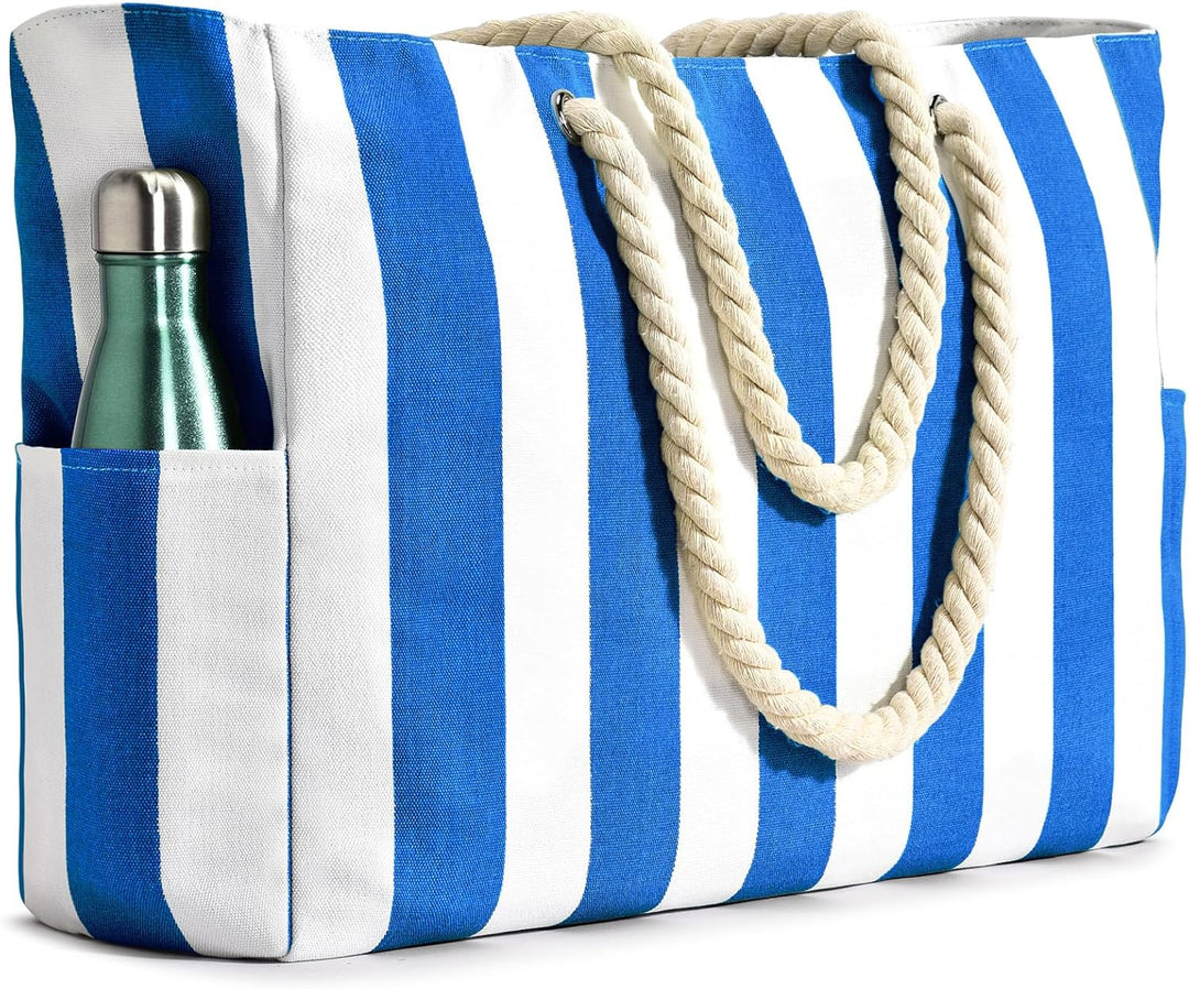 Stylisches Sommer-Accessoire: Große, wasserdichte & sanddichte Damen Strandtasche, perfekt für jeden Urlaub. Mehrfarbig.