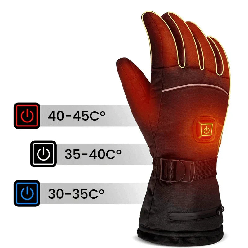 Sportliche beheizbare Handschuhe für Damen & Herren beim Skifahren. Bieten Wärme, sind wasserdicht und atmungsaktiv.