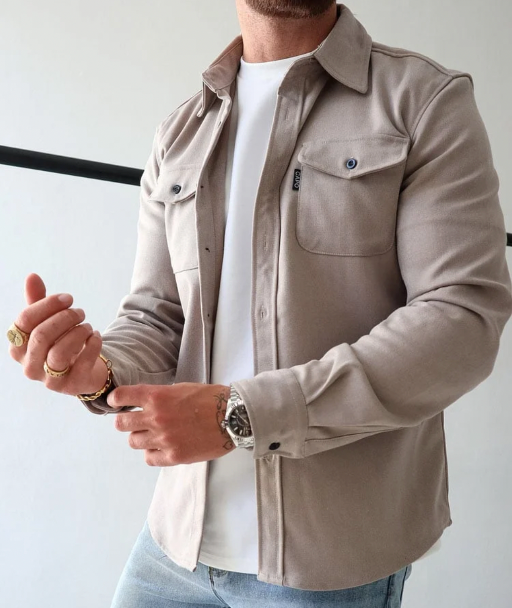Herren Herbsthemd Rocco, stilvolles Langarmhemd für Business Casual und Freizeit, komfortabel & vielseitig.