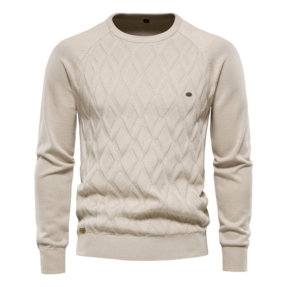 Bequemer Herren Oxford Pullover in Schwarz. Ideal für kalte Herbst- und Wintertage. Klassischer Stil.