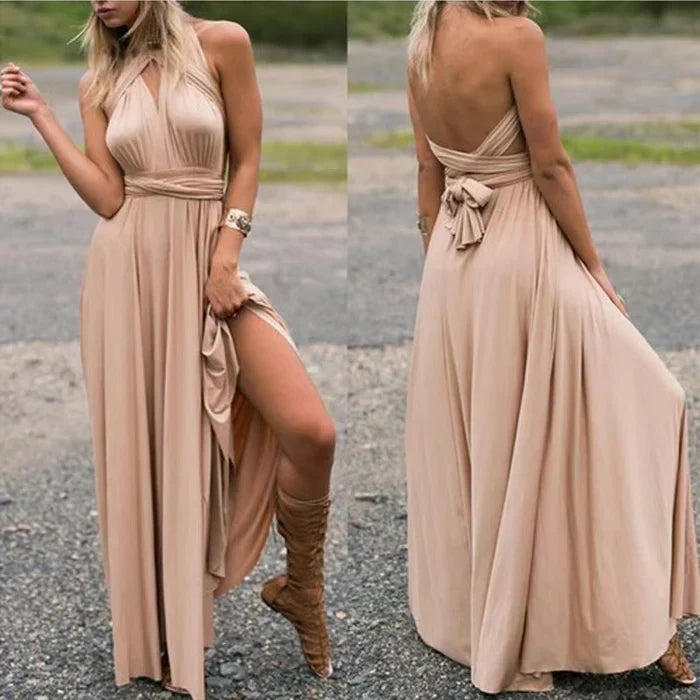 Damen Isla Wickelkleid in fließendem Stoff; elegantes, komfortables Kleid für Herbst und Freizeit.