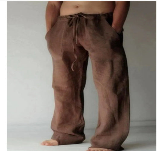 Marineblaue Herren-Freizeithose mit Kordelzug. Komfort für Freizeit & Alltag.
