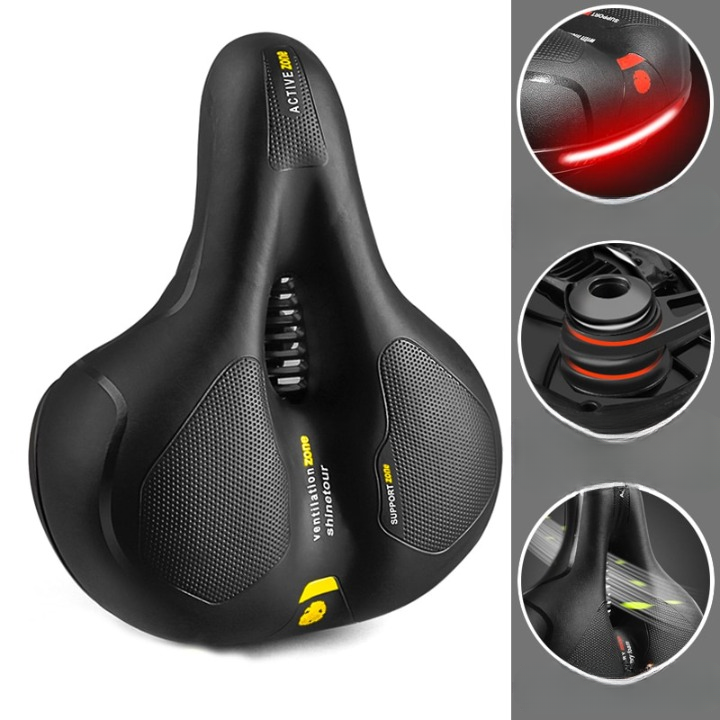 Bequemer Fahrradsattel, ergonomisch geformt, ideal gegen Rücken- & Sitzbeinschmerzen.