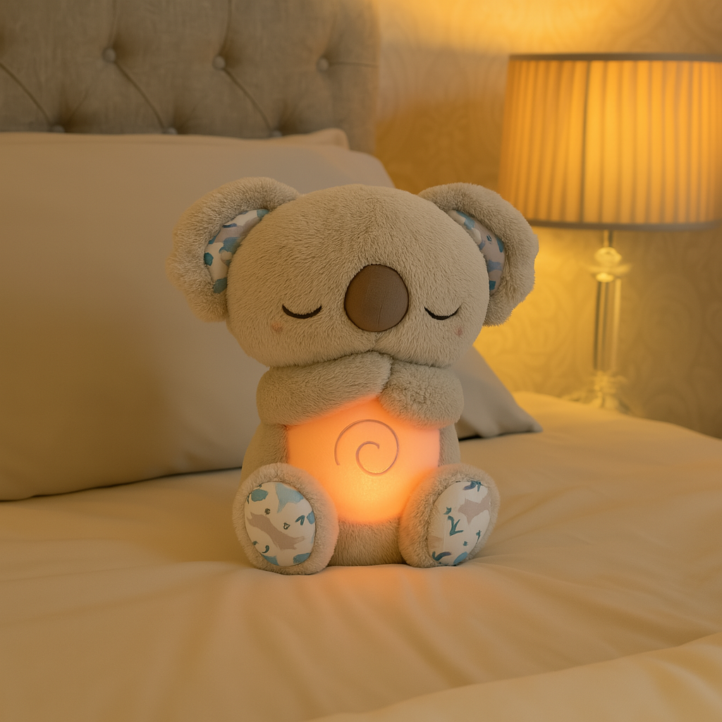 CalmPal Kaninchen Anti-Stress Plüschtier: Nachtlicht & Entspannungshilfe mit Licht, Klang & Atmung.