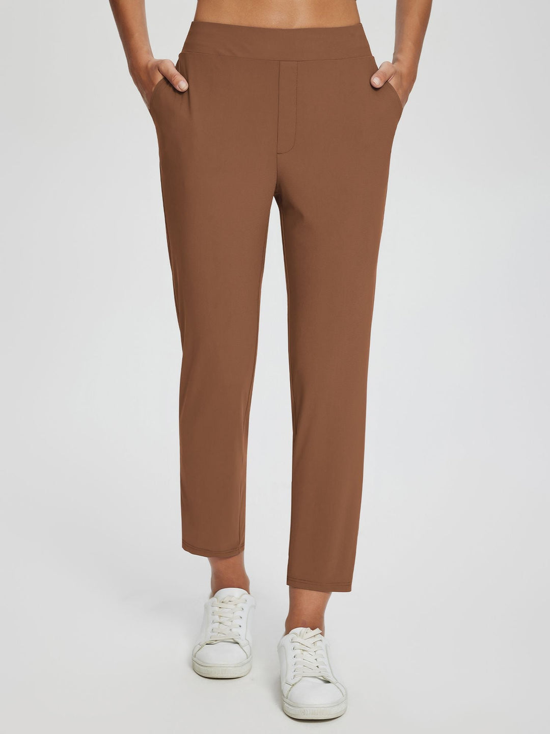 Bequeme Damen Leinenhose mit hohem Bund, UPF 50+ Schutz vor Sonne, ideal für Freizeit & Reisen, schwarz.