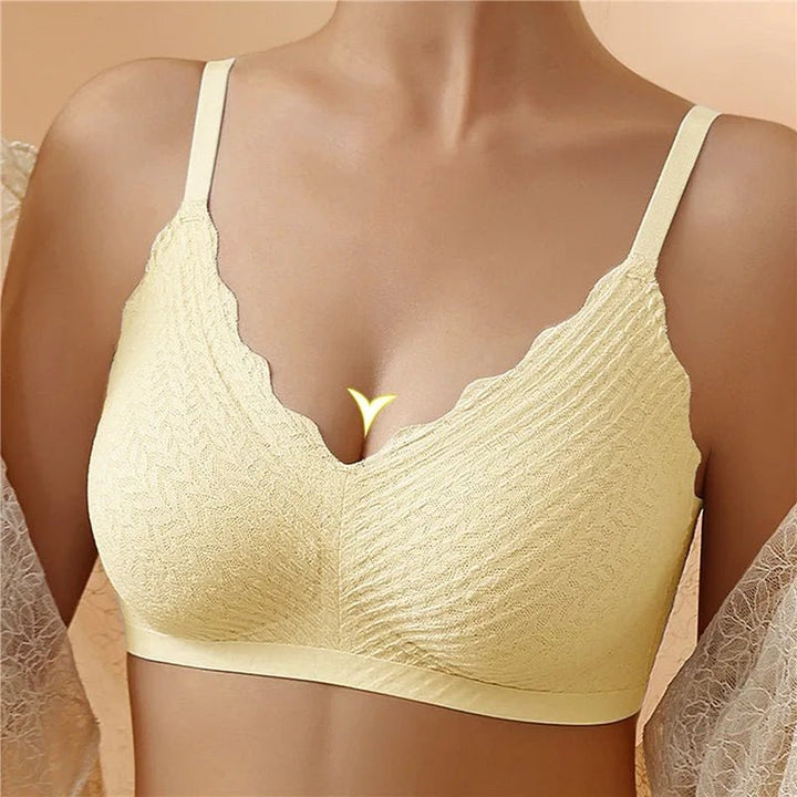Unterstützender Damen Push-up BH ohne Bügel mit flexiblen Trägern für optimalen Halt.