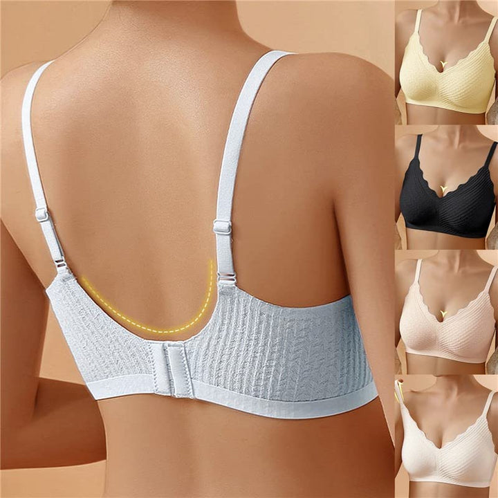Eleganter Damen Push-up BH ohne Bügel mit flexiblem Material für hohen Tragekomfort.
