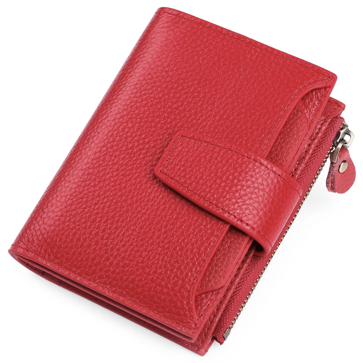 Praktische Reisebrieftasche, unisex, kompakt, mit RFID-Schutz und separatem Münzfach.