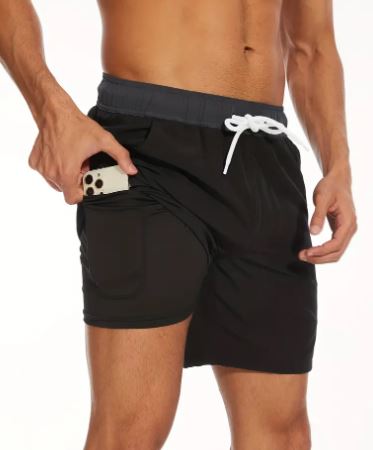 Jonas Herren Badeshorts mit Stretch und schnelltrocknender Funktion, inklusive Handytasche.