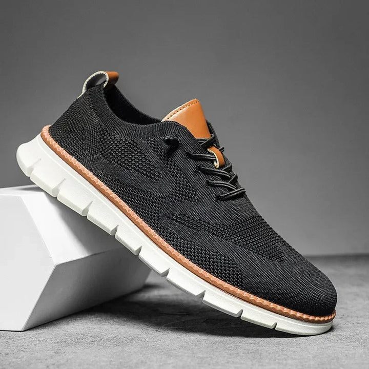 Graue Freizeitschuhe: Bequeme Herrenschuhe für den Alltag, atmungsaktiv & leicht. Perfekt für Freizeit & lange Spaziergänge.