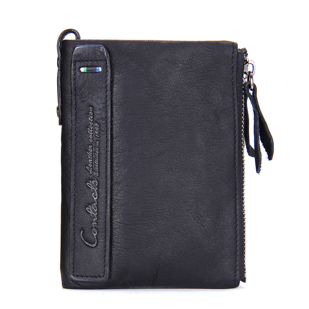 Stilvolle Unisex Brieftasche mit Doppelreißverschluss, kompaktes Design für den Alltag.