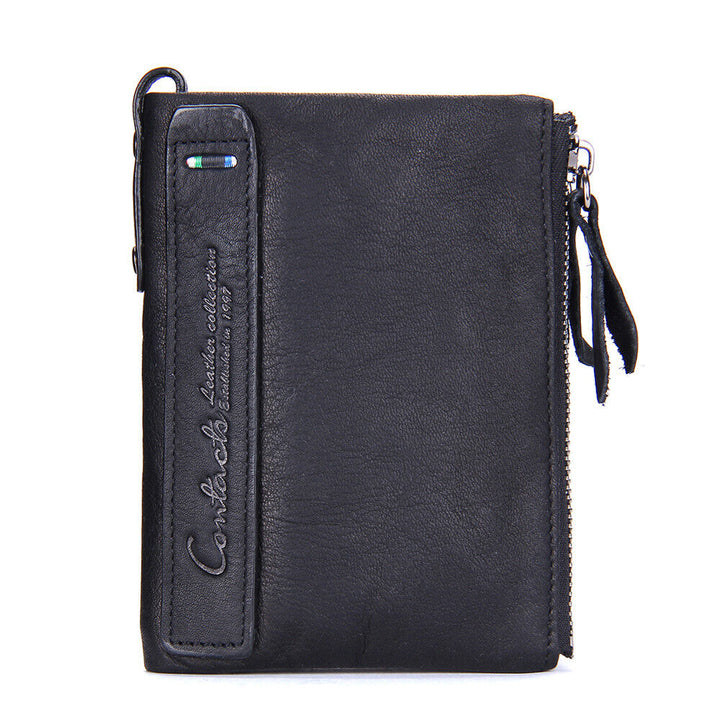 Stilvolle Unisex Brieftasche mit Doppelreißverschluss, kompaktes Design für den Alltag.