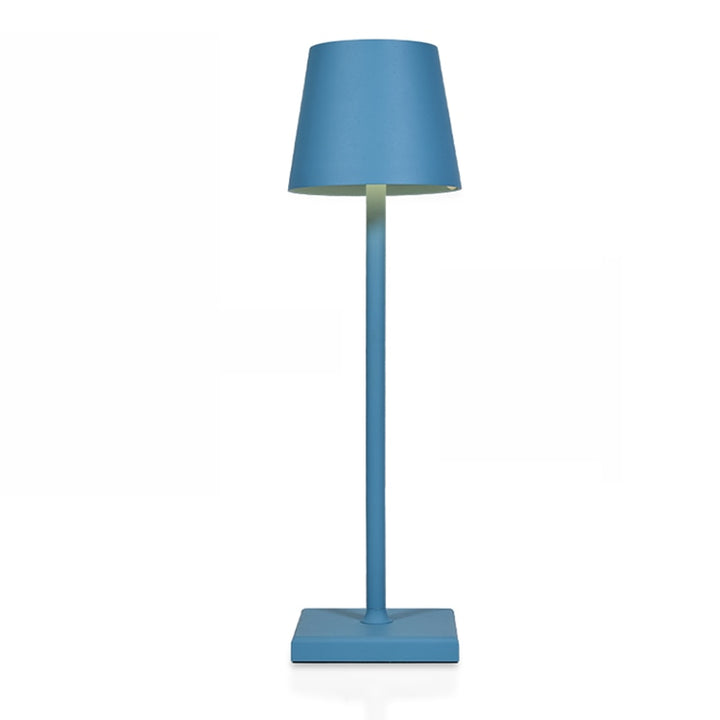Minimalistische drahtlose LED Tischlampe, aufladbar, perfekt für modernes Wohndesign und Ambientebeleuchtung.