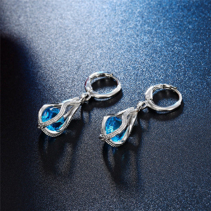 Geschenkidee für Damen: Elegantes Schneeflocken Schmuckset mit Halskette & Ohrringen, Sterlingsilber & Zirkon.