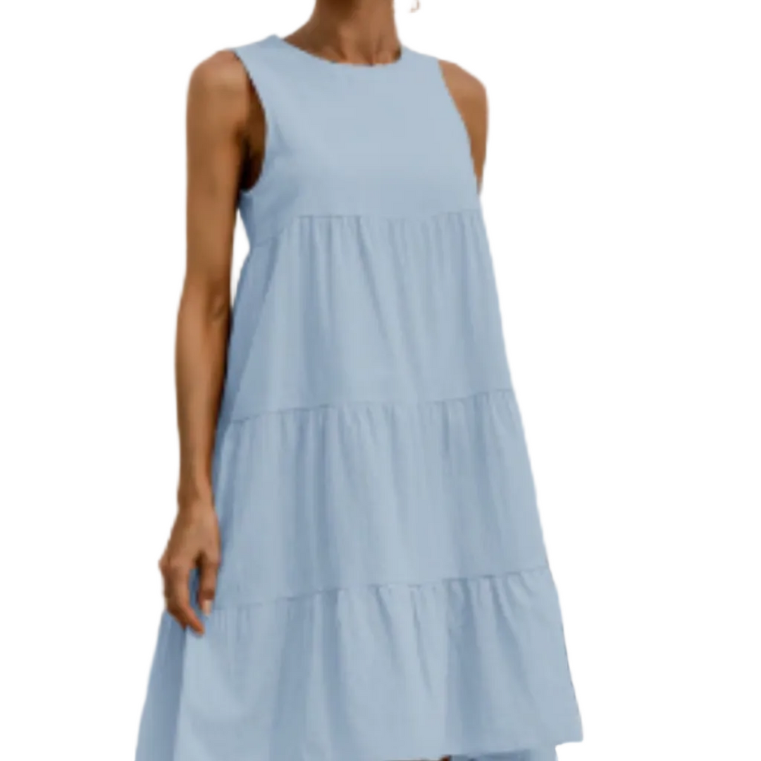 Komfortables & zeitloses Damen Midikleid mit Kurzarm. Ideal als Businesskleid oder lässiges Alltagskleid für Damen.