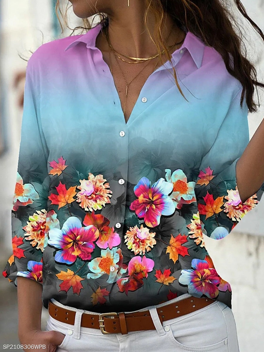 Stilvolle, moderne Damenbluse mit Langarm, perfekt als Frühlings- oder Sommerbluse für jede Dame.
