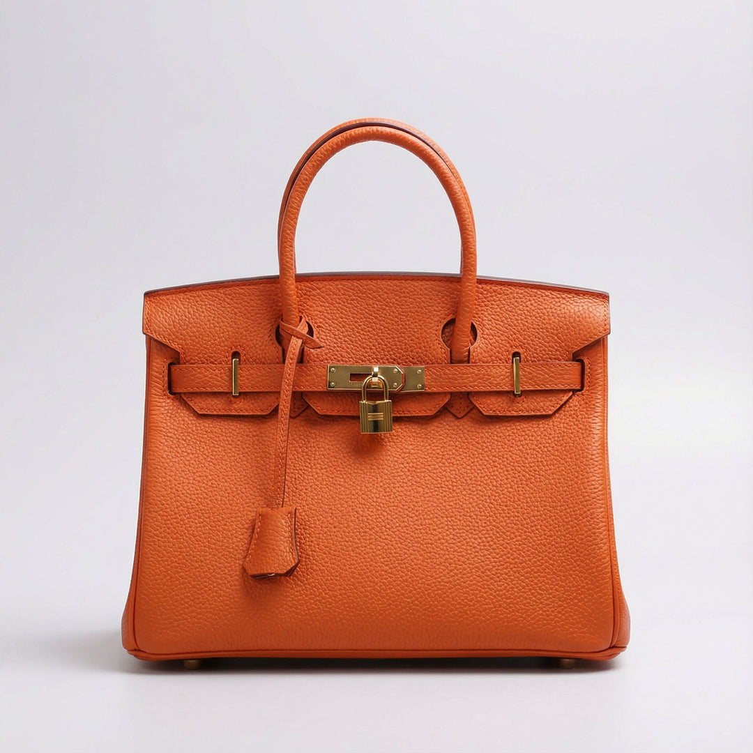 Braune Damen Lederhandtasche, geräumig für Alltag & Reisen aus Echtleder.