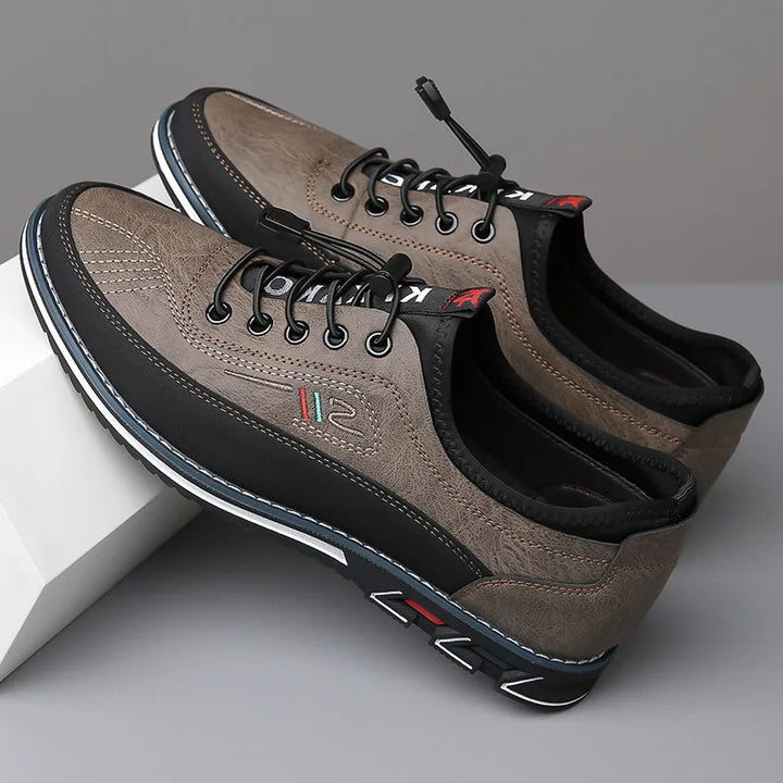 Stilvolle Khaki orthopädische Oxford Herrenschuhe, bequem und elegant für jeden Anlass.