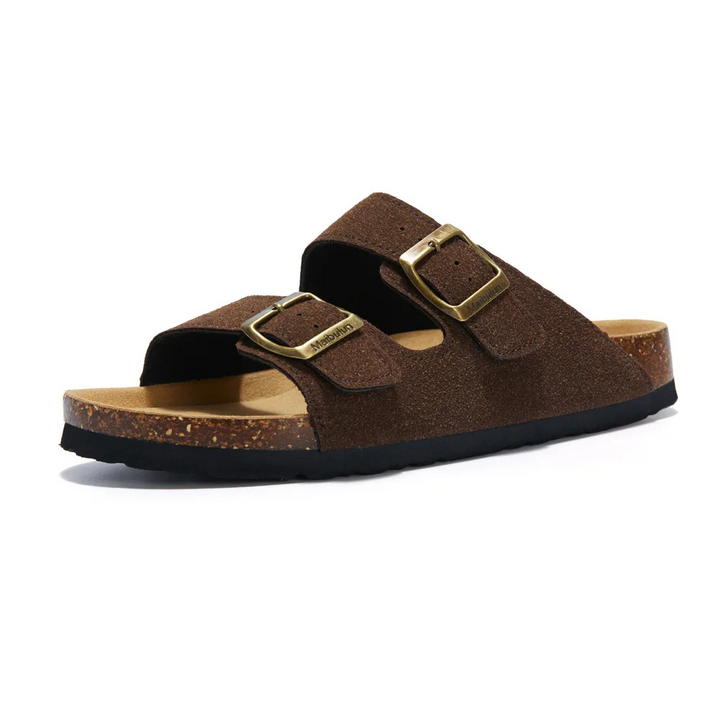 Bequeme Unisex-Sandalen mit anatomischem Kork-Fußbett. Ideal für Fußgesundheit & Komfort im Sommer.