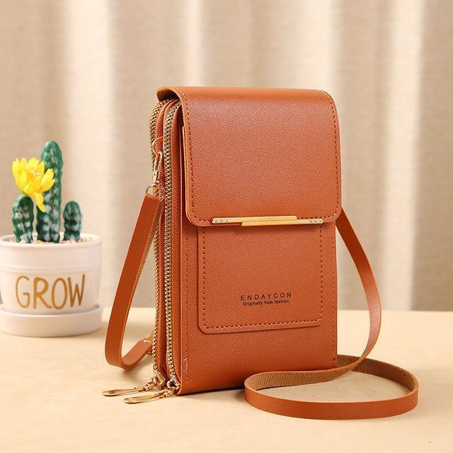 Praktische kleine Smartphone-Tasche mit Umhängegurt und Organizer, unisex Design.