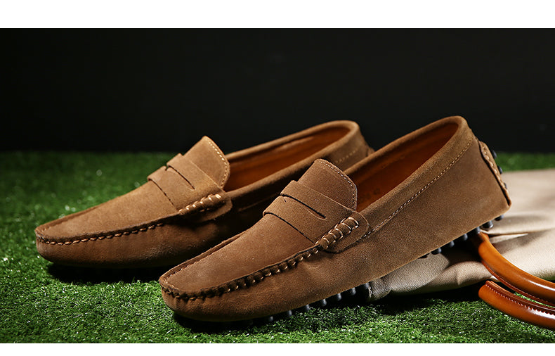 Elegante Herren Loafers in Braun für Business Casual & Freizeit, komfortabler Frühling/Sommer-Stil.