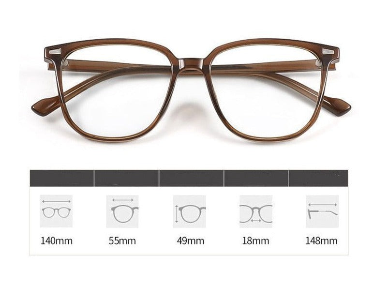 Moderne Unisex-Brille für Kurzsichtigkeit, Blaulichtschutz für klare Sicht & Augenschutz.