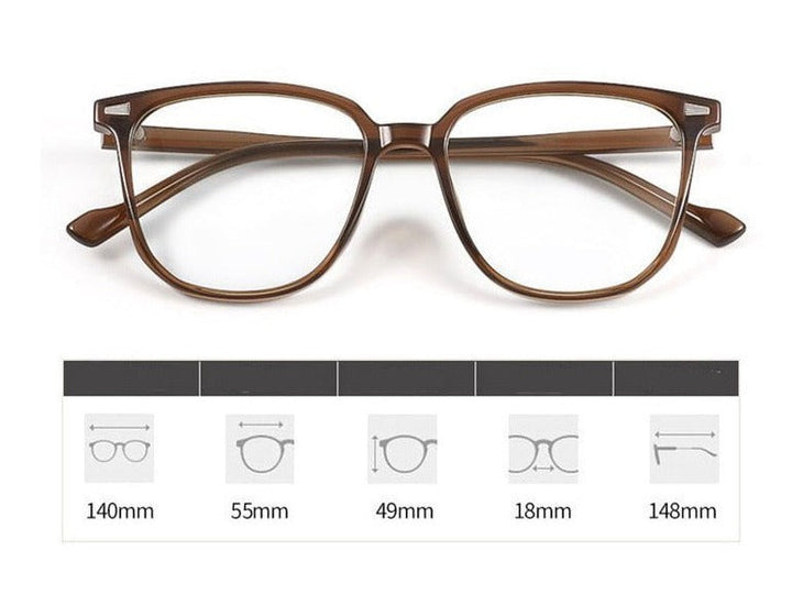Moderne Unisex-Brille für Kurzsichtigkeit, Blaulichtschutz für klare Sicht & Augenschutz.
