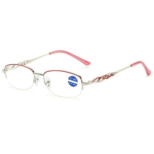 Ergonomische Anti-Blaulicht-Brille, multifokal, unisex, saphirblau, für entspanntes Sehen.