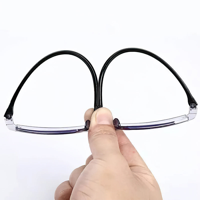 Unisex-Brille mit Multifokal-Gläsern und Blaulichtschutz, flexibel und leicht, für alle Distanzen.